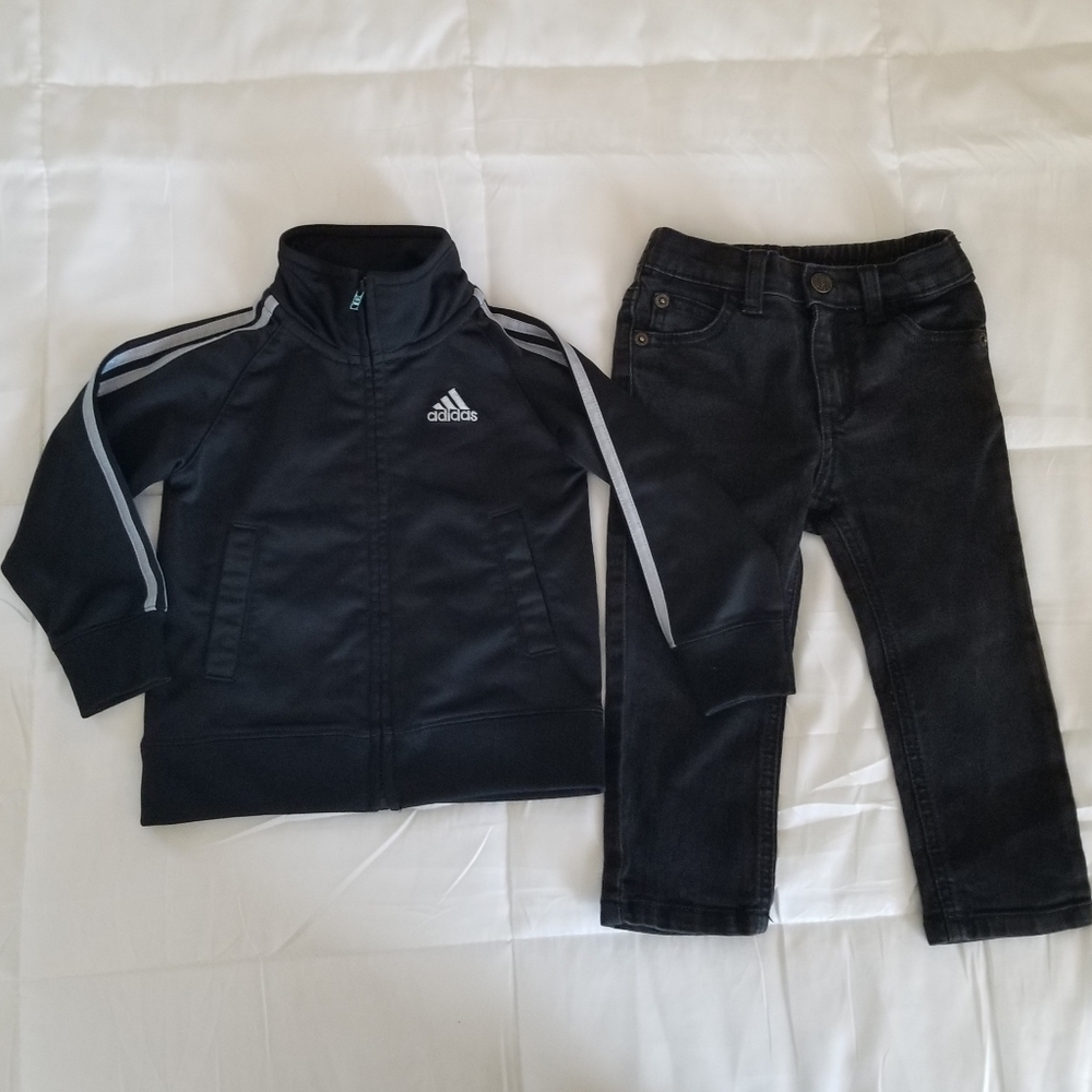 Adidas Zip up Jacket & Crazy 8 Jeans